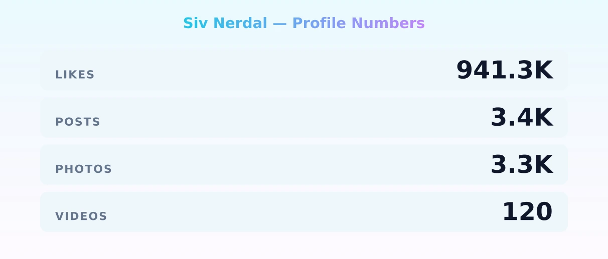 Siv Nerdal — content metrics