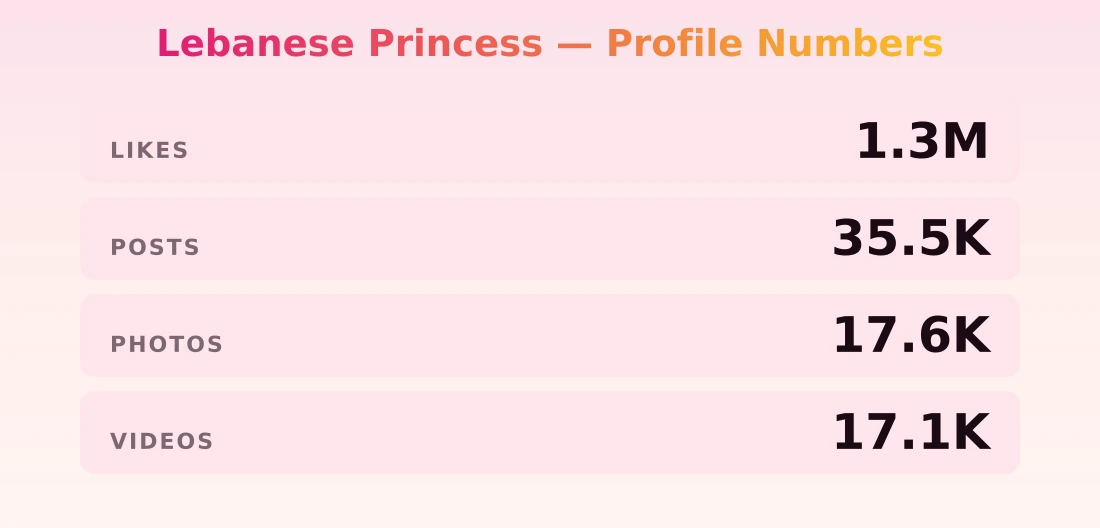 Lebanese Princess — content metrics