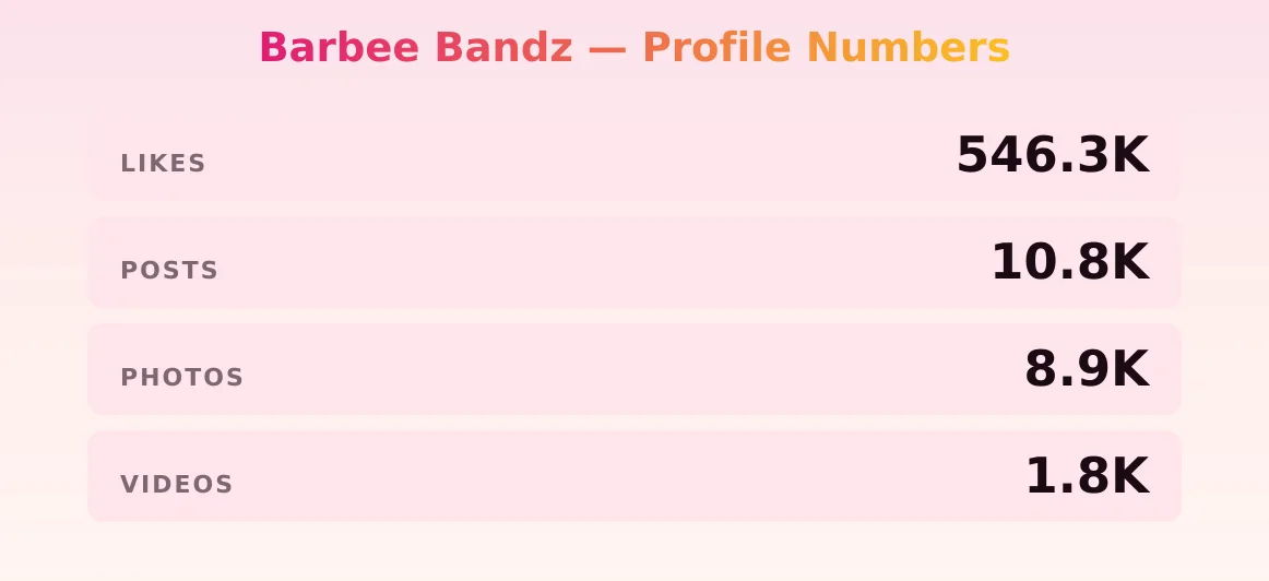 Barbee Bandz — content metrics