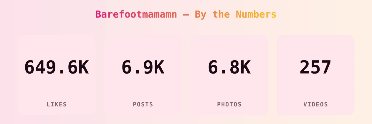 Barefootmamamn — content metrics