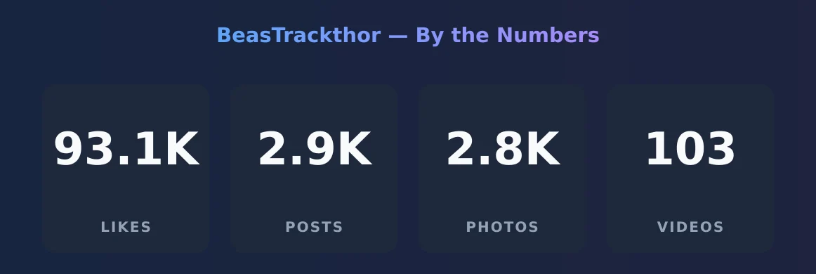 BeasTrackthor — content metrics