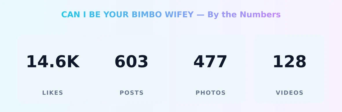 CAN I BE YOUR BIMBO WIFEY — content metrics