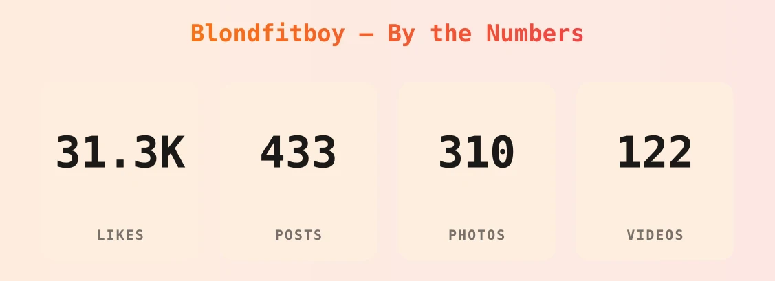 Blondfitboy — content metrics