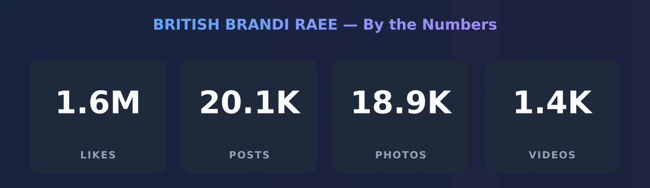 BRITISH BRANDI RAEE — content metrics