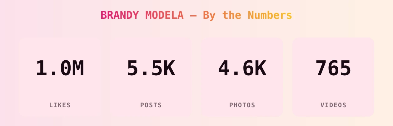 BRANDY MODELA — content metrics