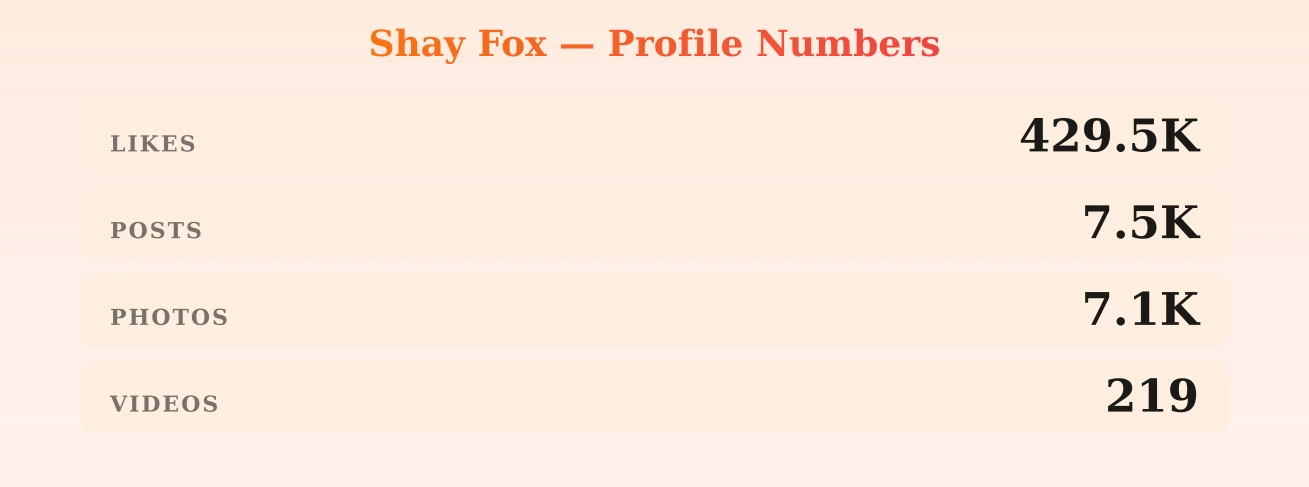 Shay Fox — content metrics