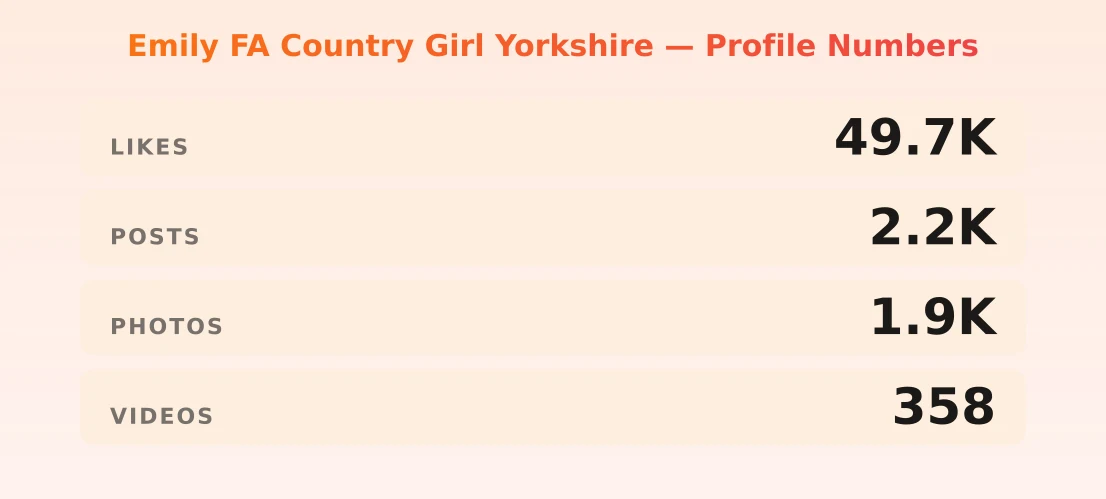 Emily FA Country Girl Yorkshire — content metrics