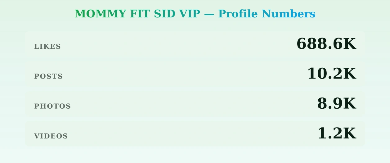 MOMMY FIT SID VIP — content metrics