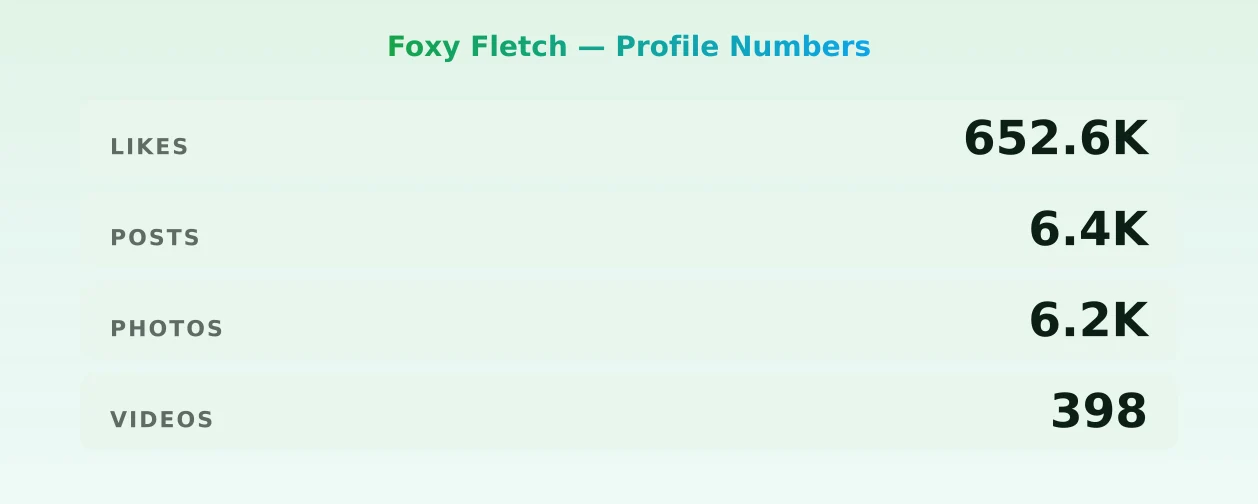 Foxy Fletch — content metrics