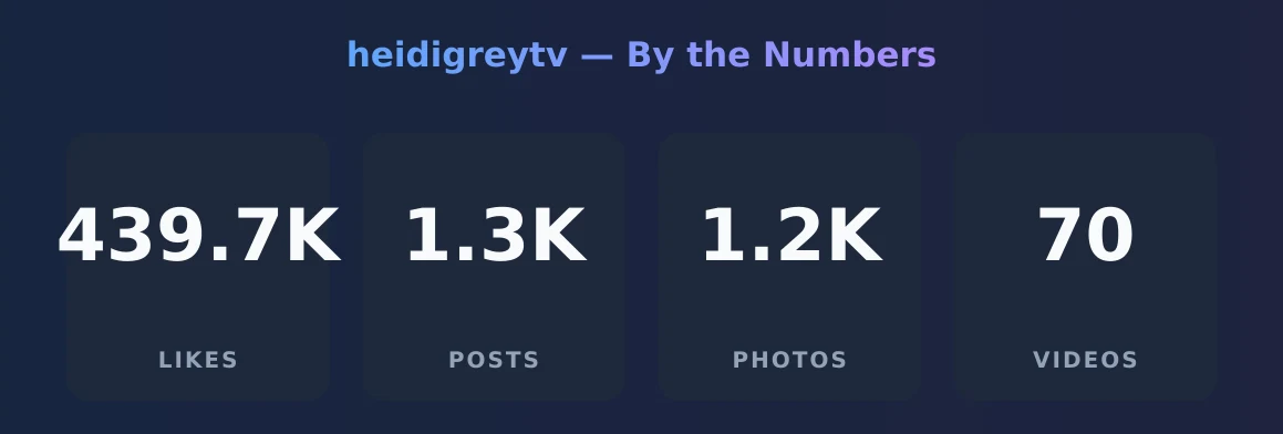 heidigreytv — content metrics