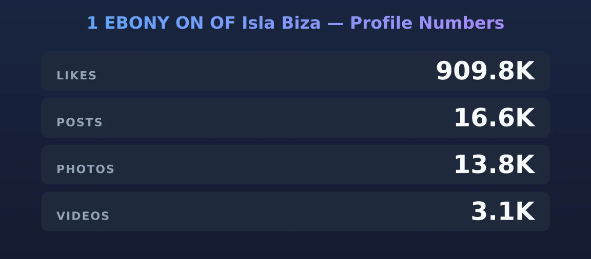 1 EBONY ON OF Isla Biza — content metrics