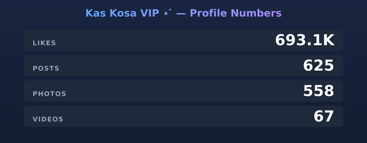 Kas Kosa VIP ⋆ ̇ — content metrics
