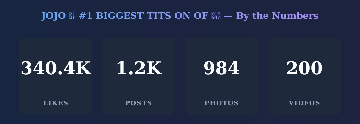 JOJO ✨ #1 BIGGEST TITS ON OF 🥇 — content metrics