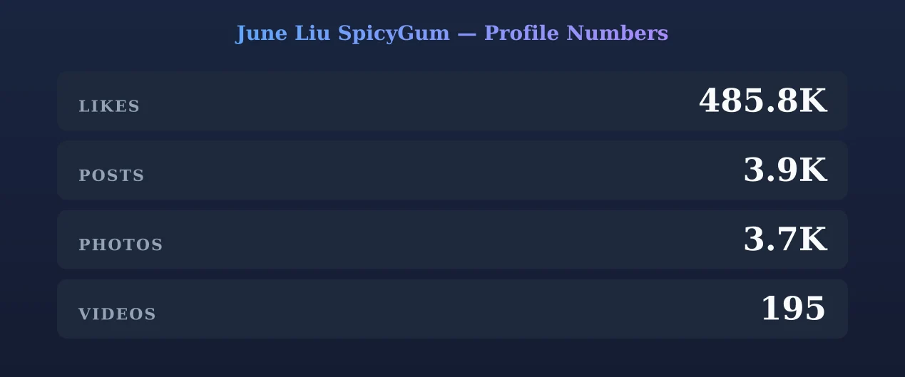 June Liu SpicyGum — content metrics