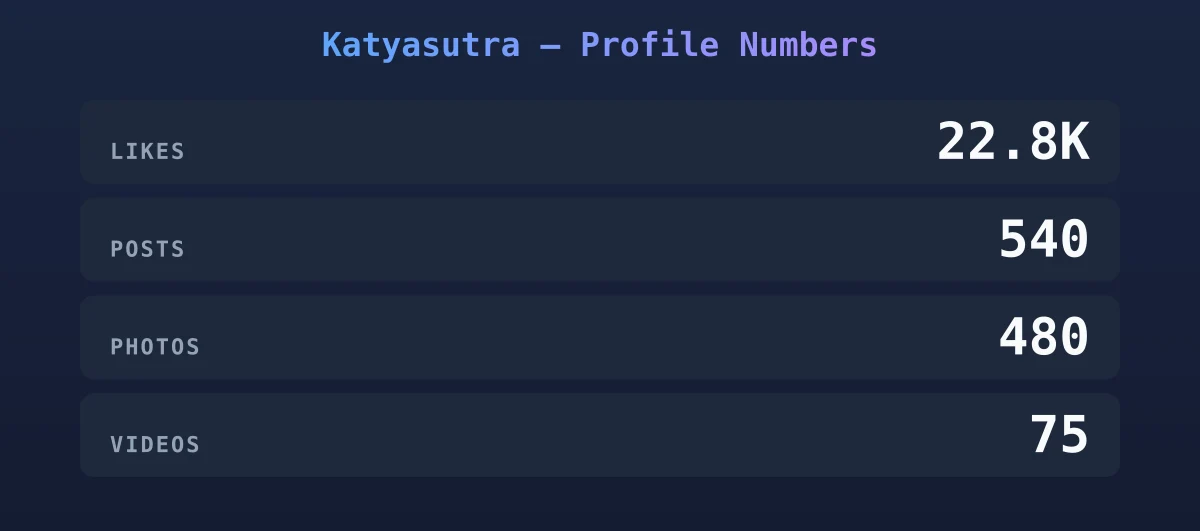 Katyasutra — content metrics