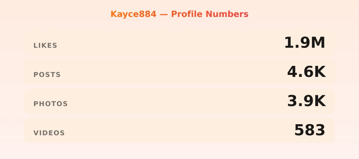 Kayce884 — content metrics