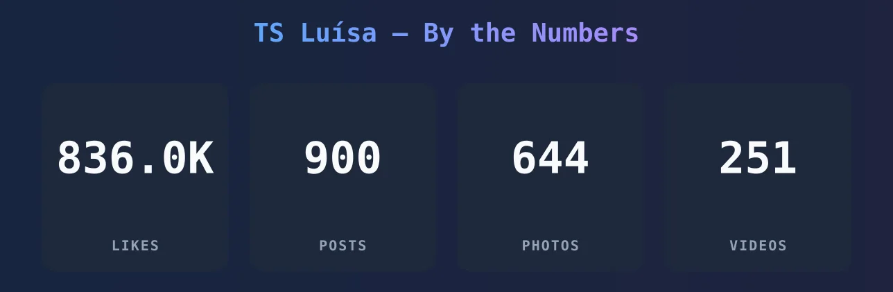 TS Luísa — content metrics