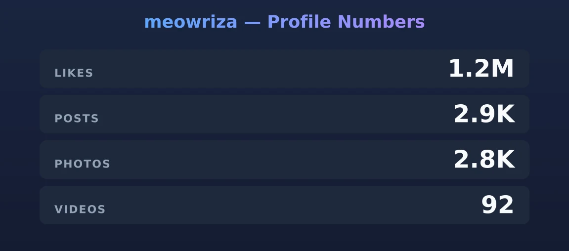 meowriza — content metrics