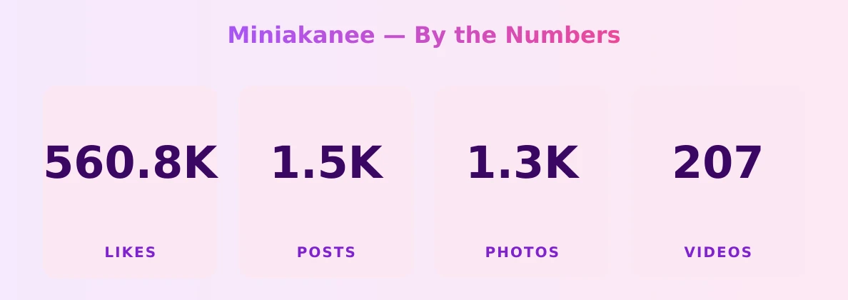 Miniakanee — content metrics