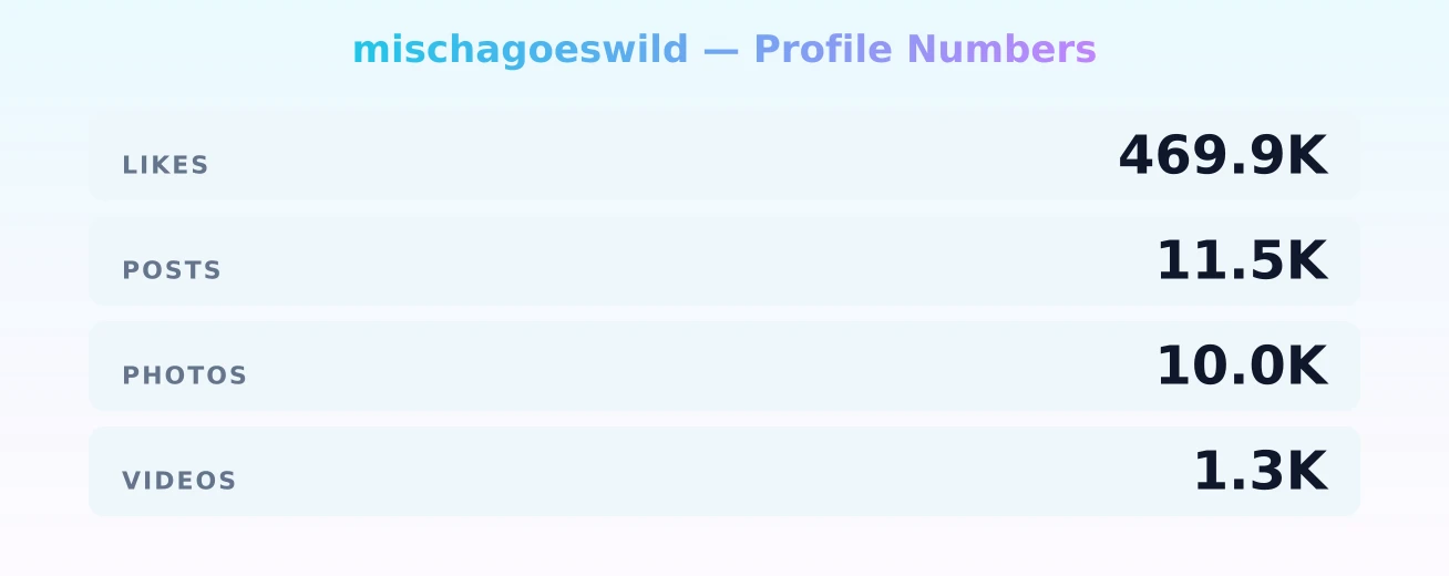 mischagoeswild — content metrics