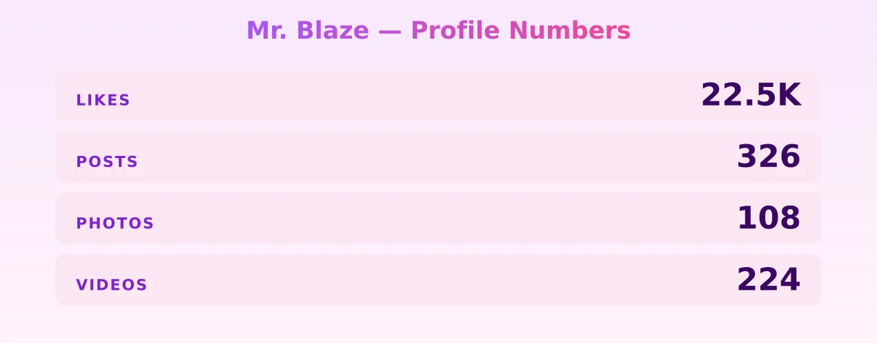 Mr. Blaze — content metrics