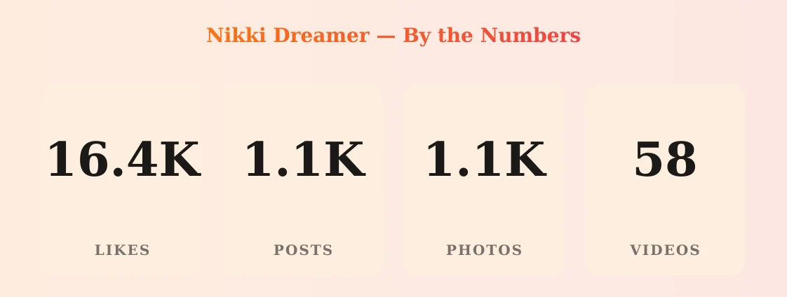 Nikki Dreamer — content metrics