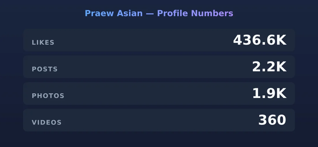Praew Asian — content metrics