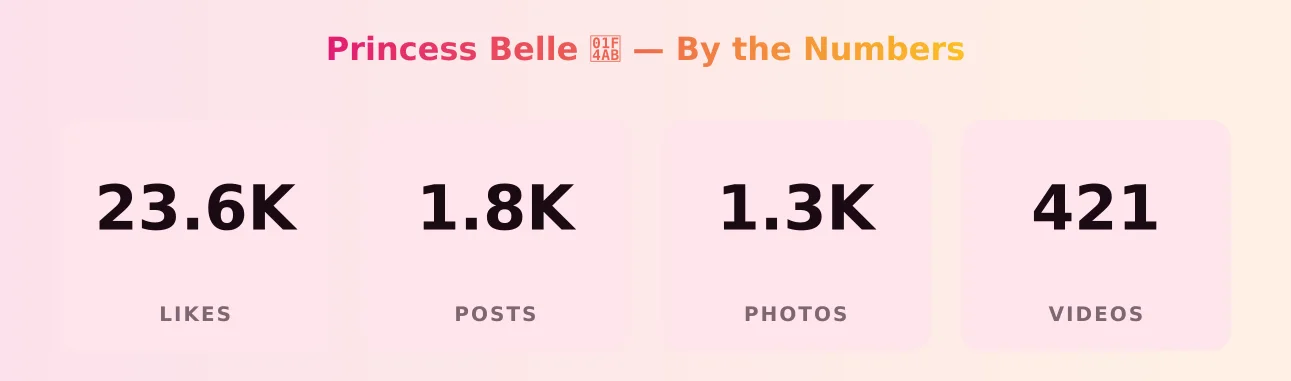 Princess Belle 💫 — content metrics