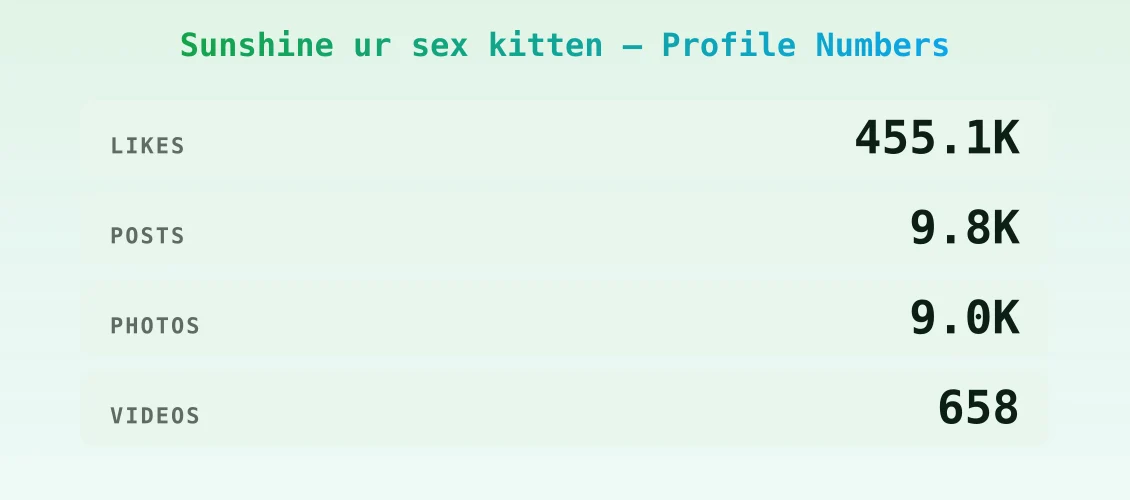 Sunshine ur sex kitten — content metrics