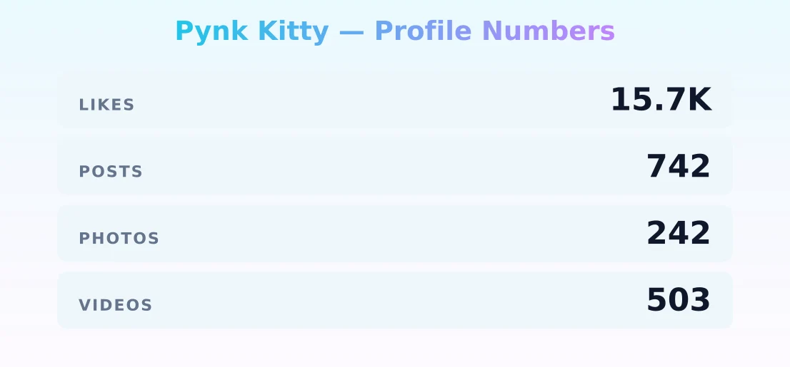 Pynk Kitty — content metrics