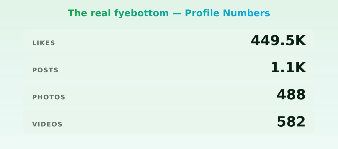 The real fyebottom — content metrics