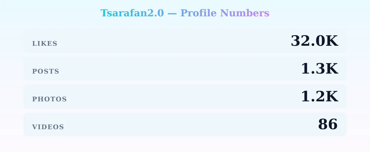 Tsarafan2.0 — content metrics