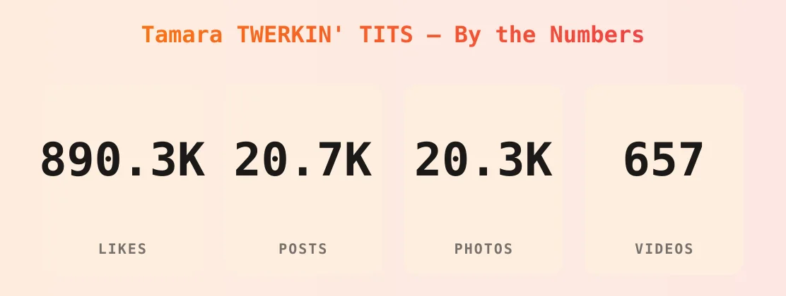 Tamara TWERKIN' TITS — content metrics